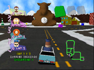 South Park Rally (Europe) In game screenshot